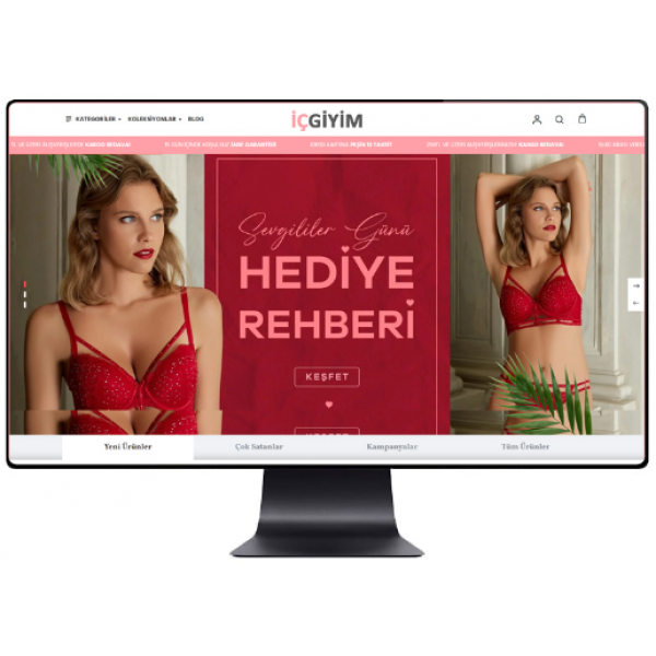 İç Giyim E-ticaret Teması